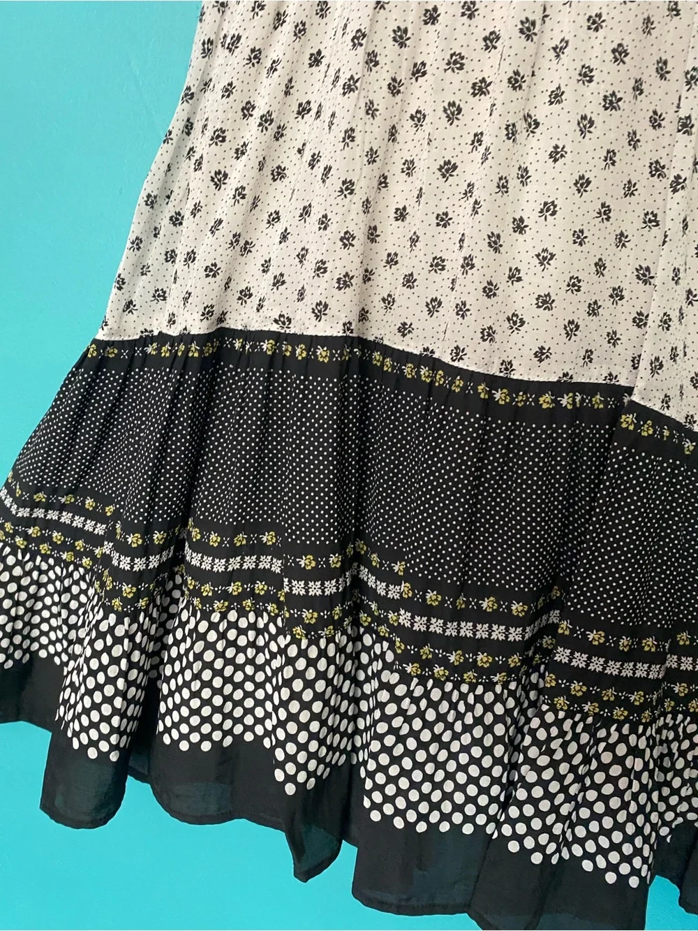 Free People Floral Sundress Smocked Back 0